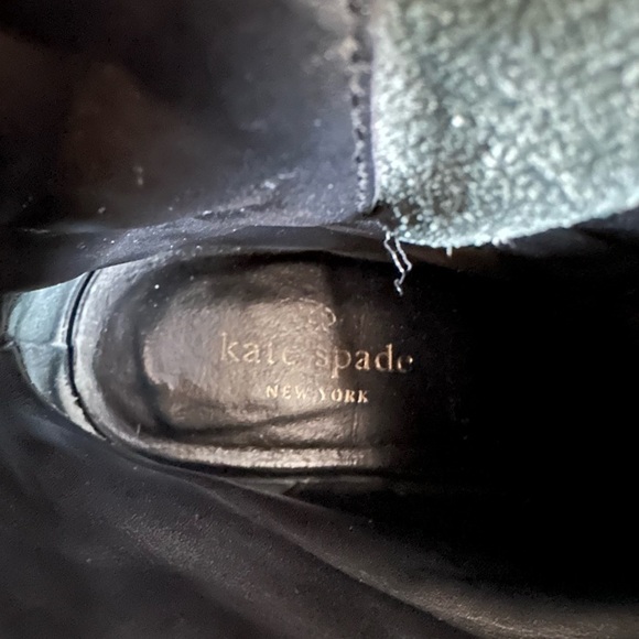 Kate Spade Quilted Samara Moto Chunky Black Ankle Boots - Size 6.5 - Picture 6 of 15